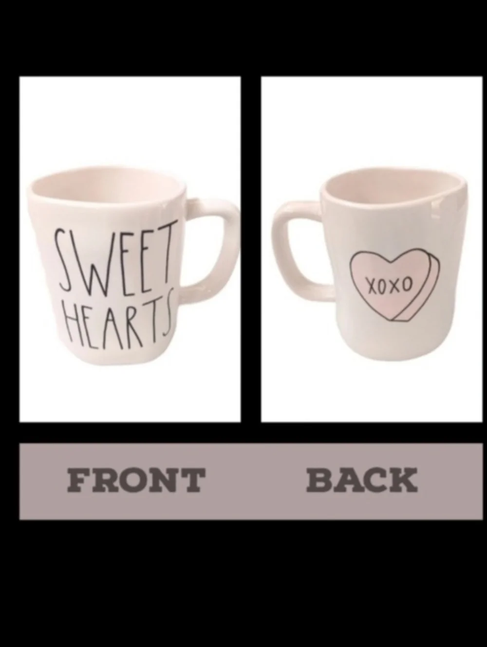 NWOT Rae Dunn Artisan Collection Ceramic White Mug | Sweet Hearts, XOXO
